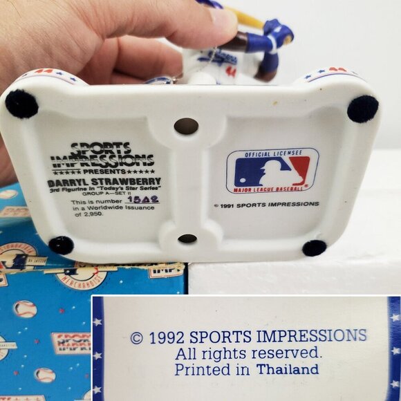 L.A. Dodgers Vintage Figure Darryl Strawberry Sports Impressions 1992 in Box - Picture 3 of 11